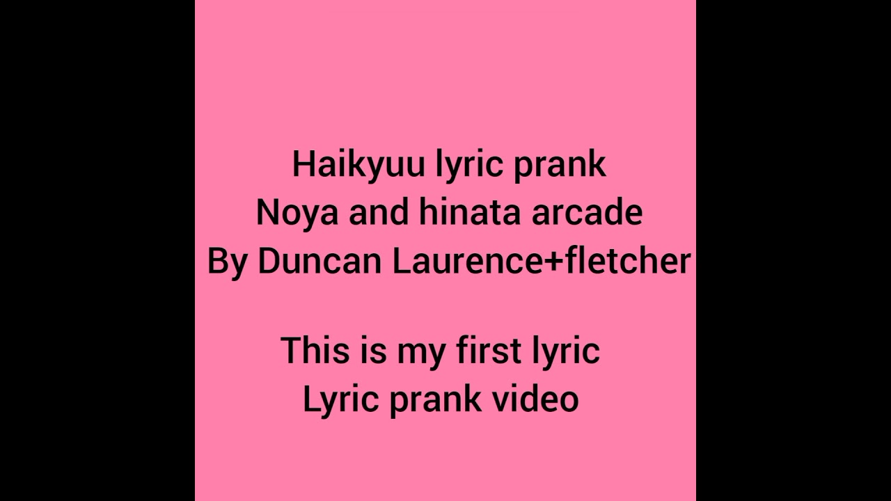 haikyuu lyric prank noya and hinata arcade remix