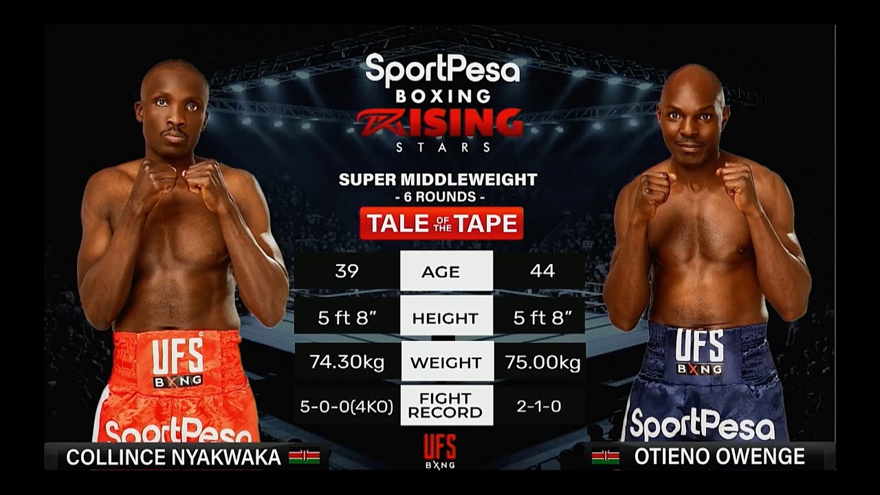 SUPER MIDDLEWEIGHT COLLINCE NYAKWAKA VS OTIENO OWENGE