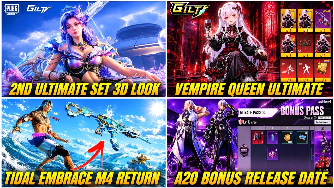 2ND ULTIMATE SET 3D LOOK | TIDAL EMBRACE M4 RETURN | A20 BONUS PASS | 4.6 UPDATE ULTIMATE SET | 4.6