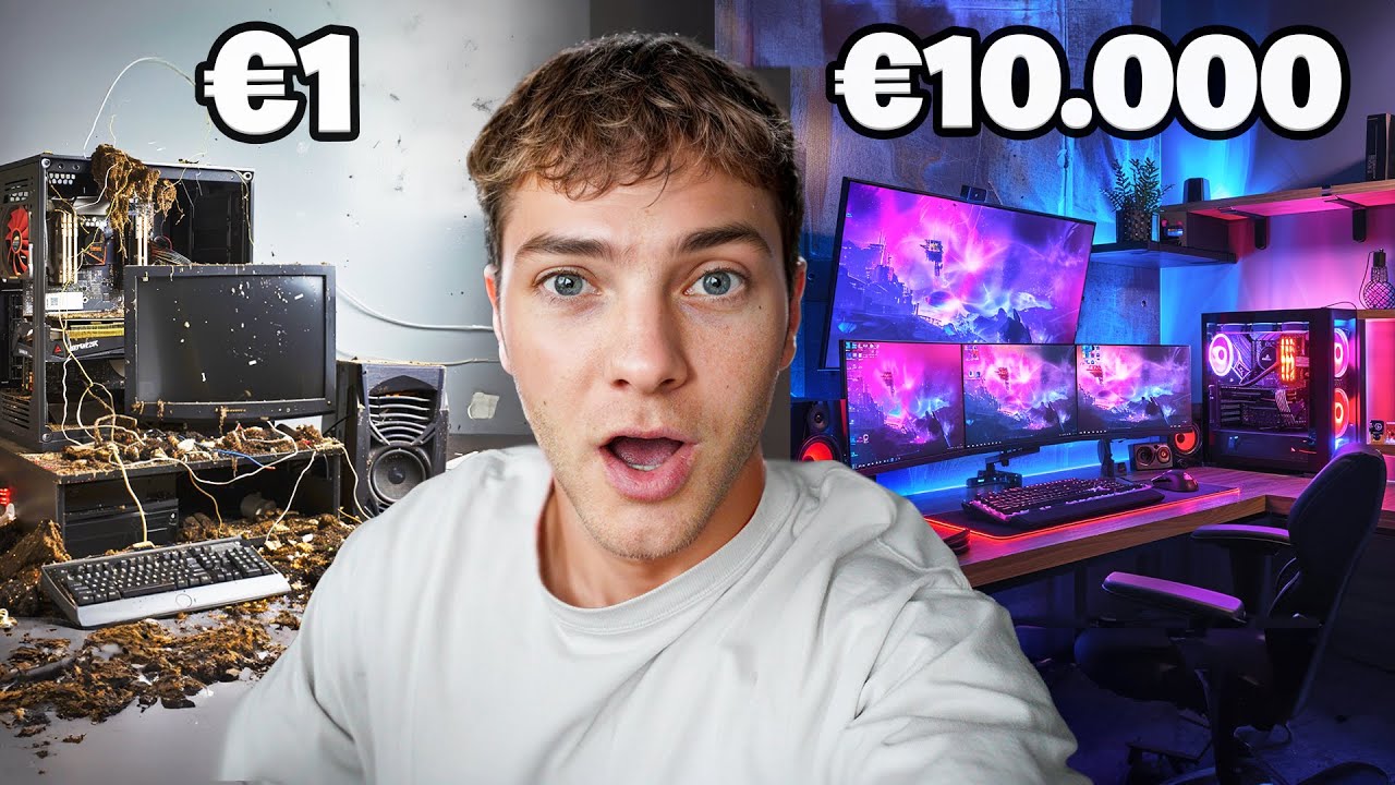 €1 VS €10.000 GAMING SETUP