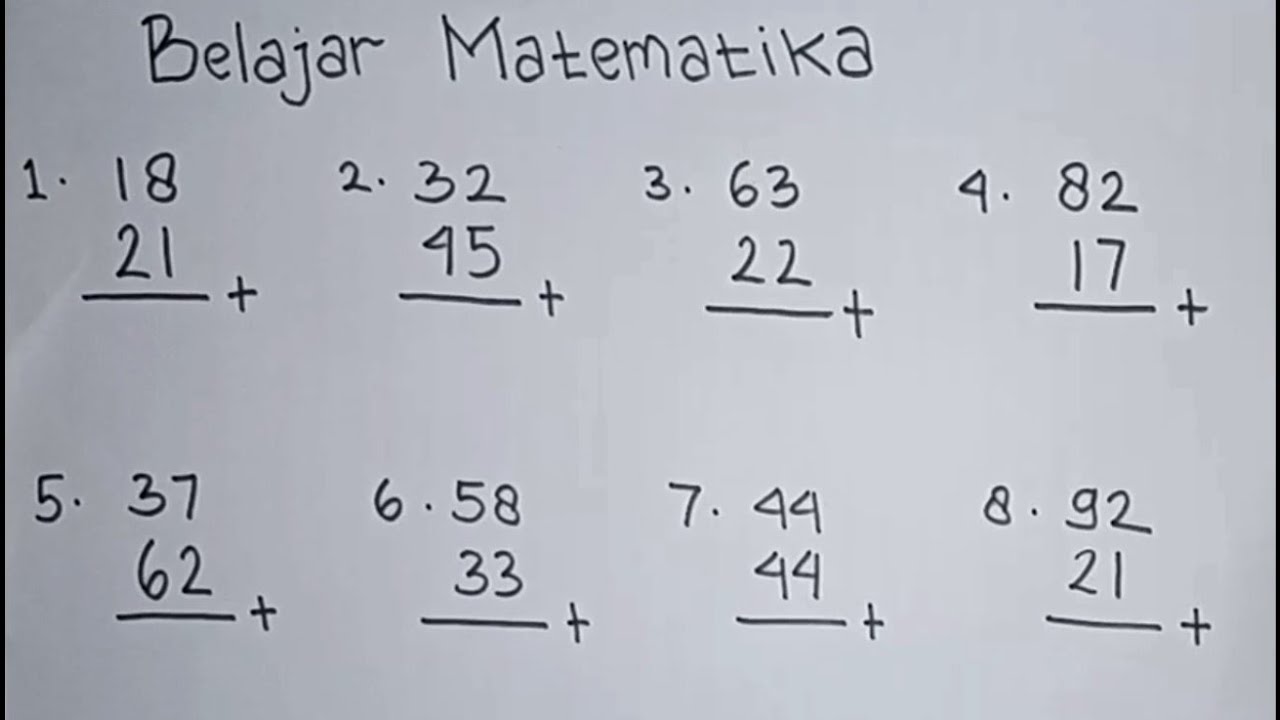 Belajar Penjumlahan Matematika Kelas 1 SD