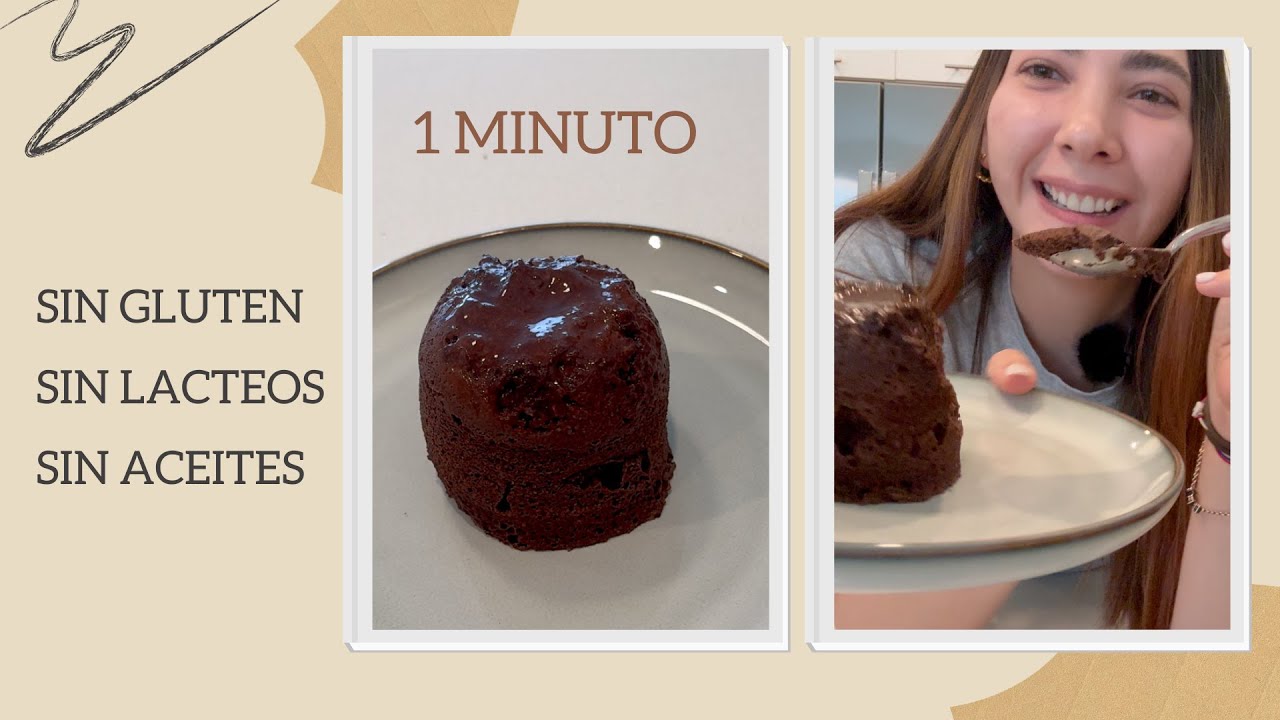 TORTA de CHOCOLATE 🍫 en 1 minuto |  MUGCAKE sin horno, esponjoso y saludable