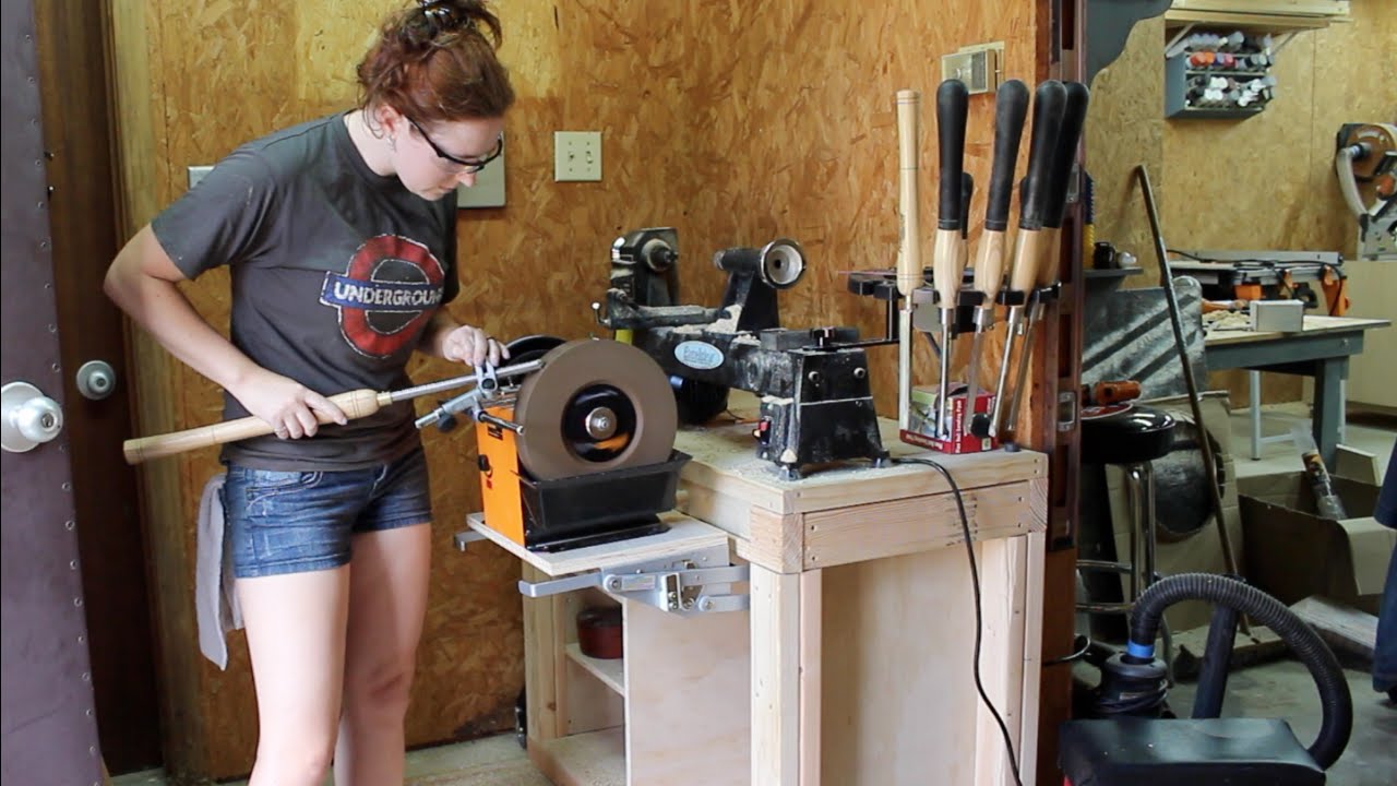 Lathe Stand With Pull Out Grinder