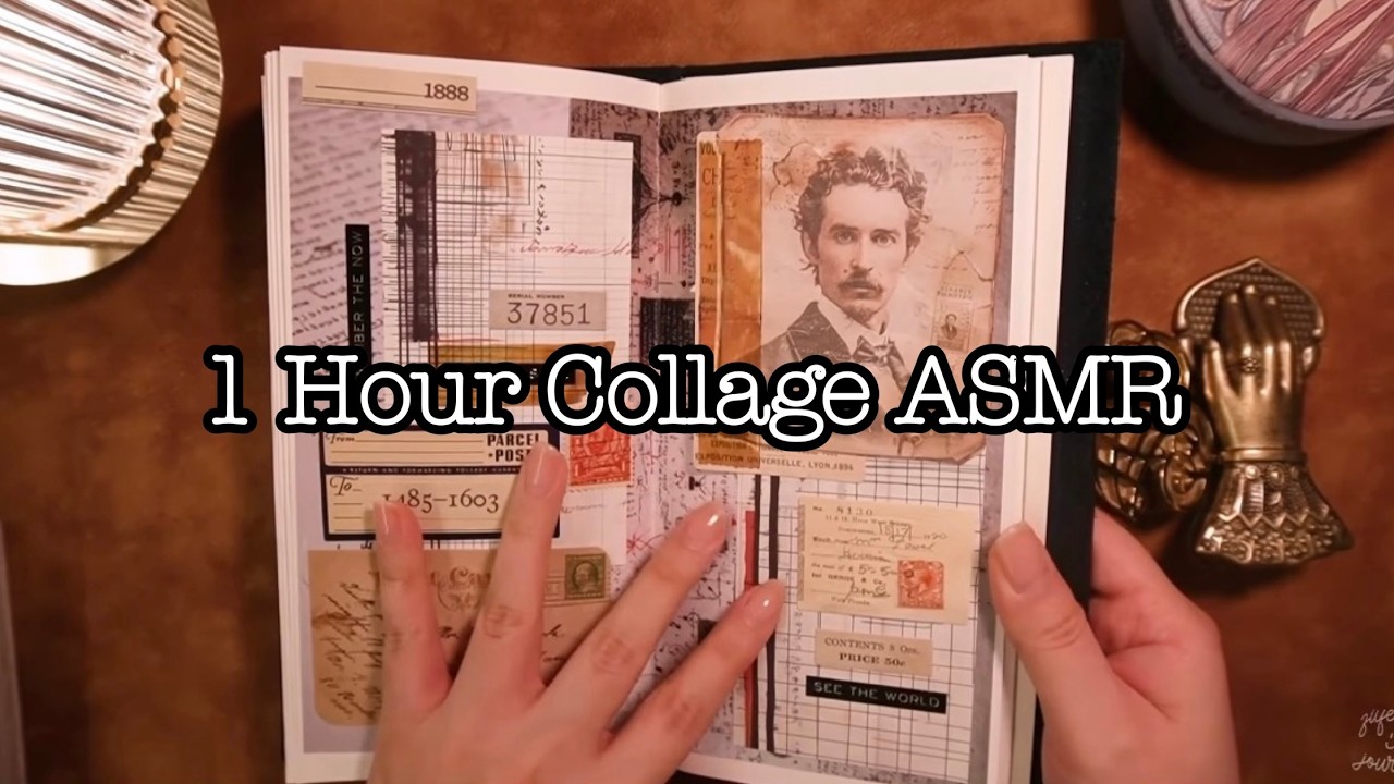 다꾸 ASMR | 빈티지 다이어리 꾸미기 1h 모음집 | Immersive Journaling & Collage