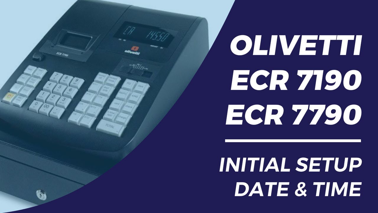 Olivetti ECR7190 7790 начальная настройка время дата — смотрите первым