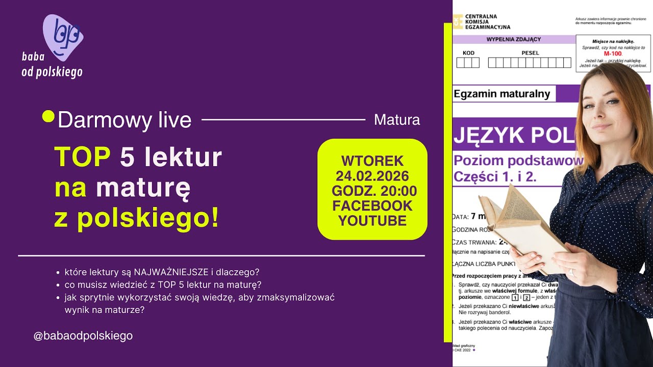 TOP 5 lektur na maturę z polskiego
