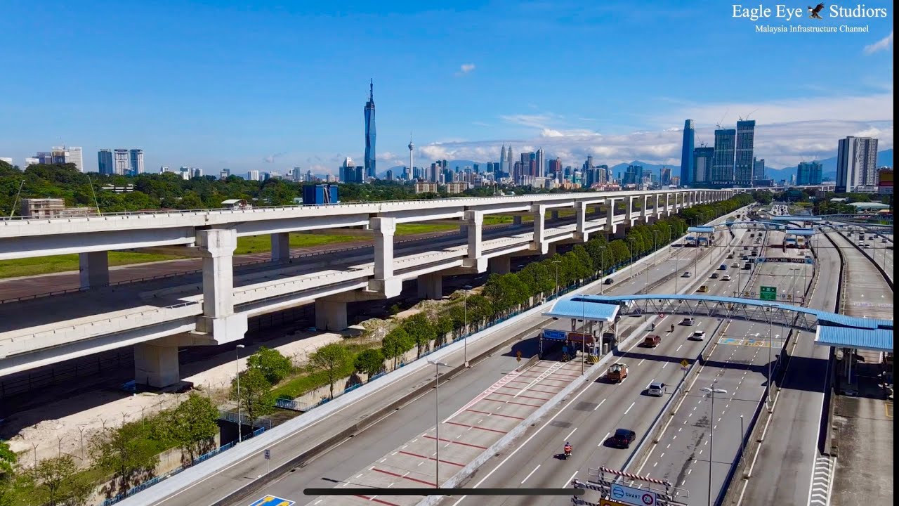 Malaysia Double Decker Highway Almost Completed , ( with nice Kuala Lumpur Panorama View )