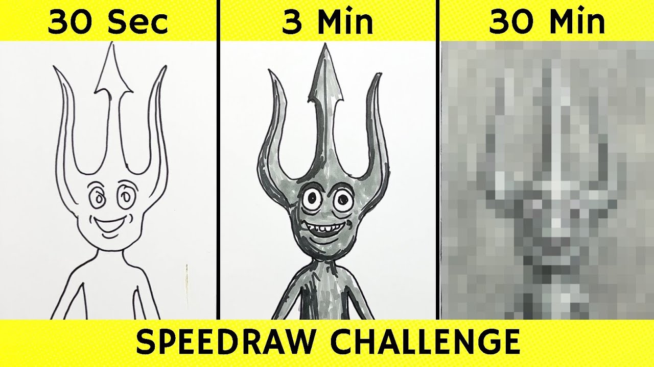 Drawing TRI TON TON SAHUR in 30 sec, 3 min, and 30 min | Italian Brainrot | Fendraw