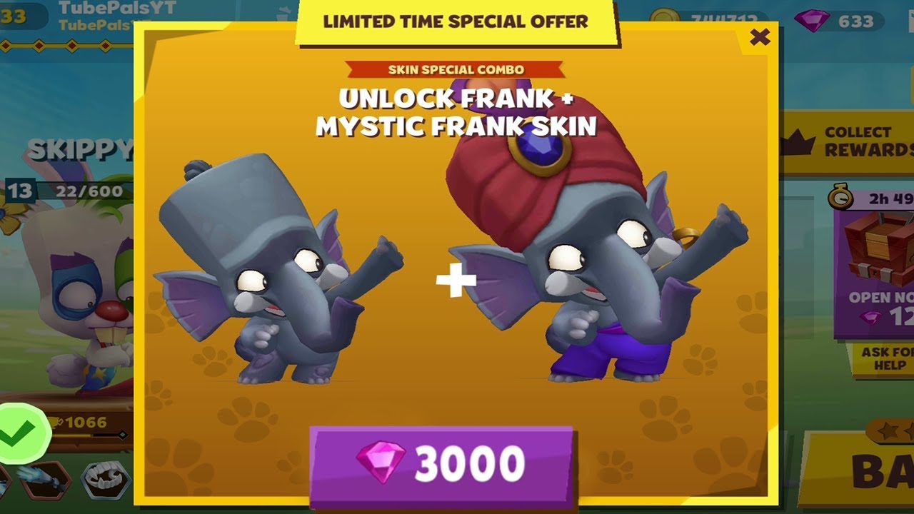 Zooba Zoo Battle Arena - Frank the Elephant New Character Unlocked Update - All Legendary Weapons