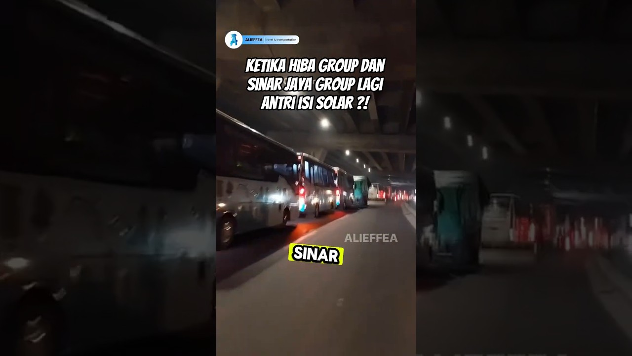 KENDARAAN HIBA GROUP DAN SINAR JAYA GROUP NGANTRI ISI SOLAR 
