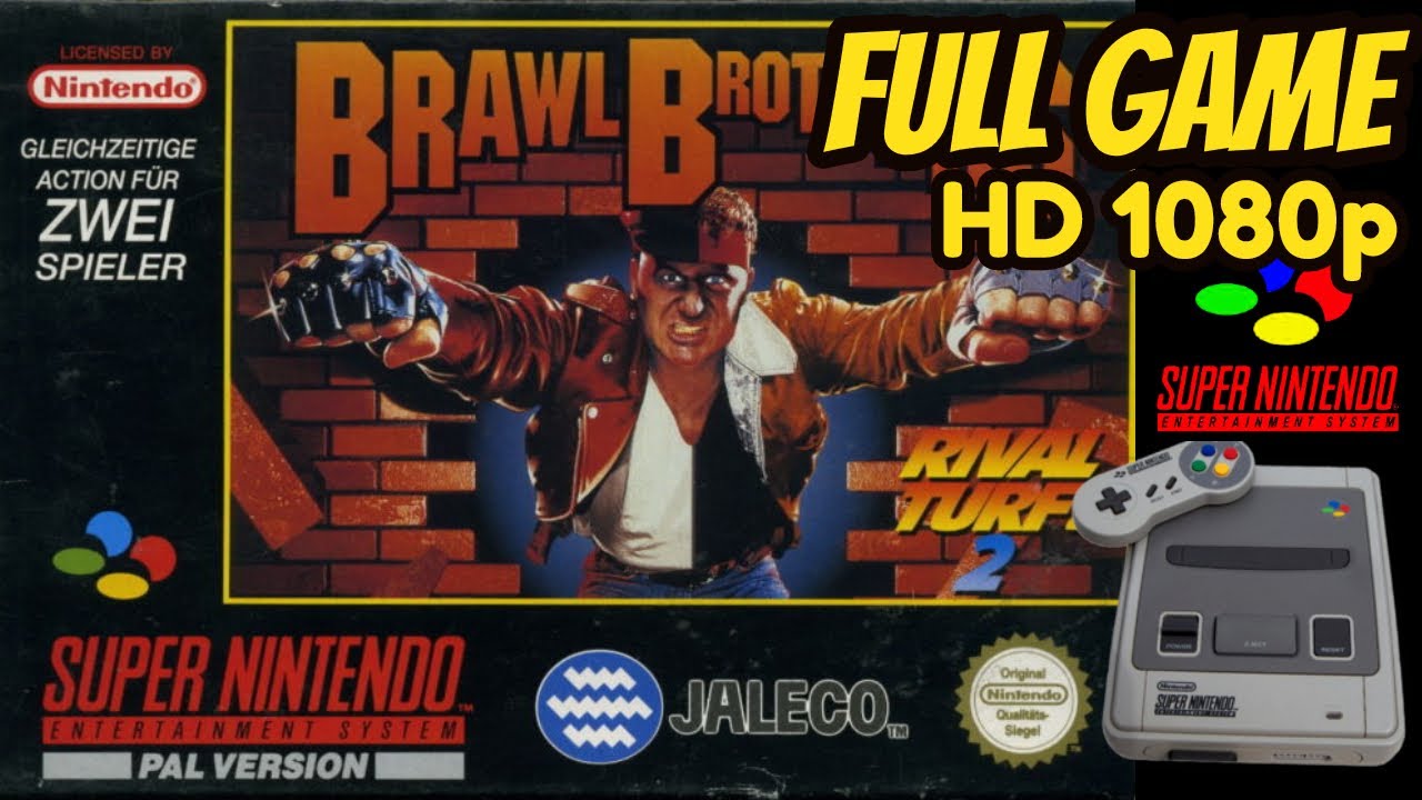 Brawl Brothers (SNES) Longplay/Walkthrough NO COMMENTARY HD 1080p