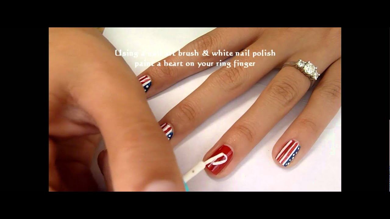 Star Spangled Nails - Nail art tutorial