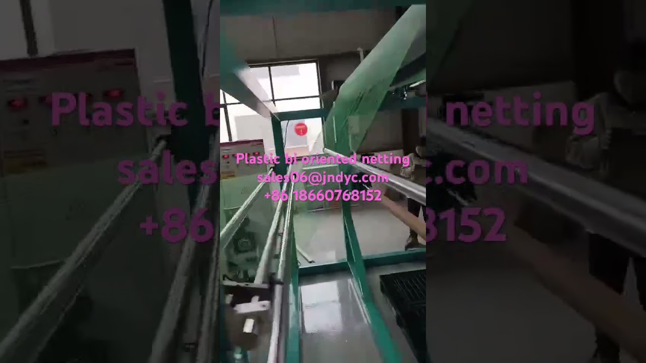 Plastic bi oriented netting production line trellis netting green