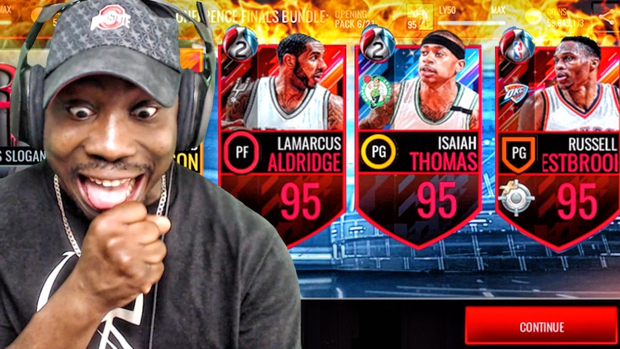 CONF FINALS PACK OPENING & 95 OVR SEMIFINALS MASTERS! NBA Live Mobile 16 Gameplay Ep. 113