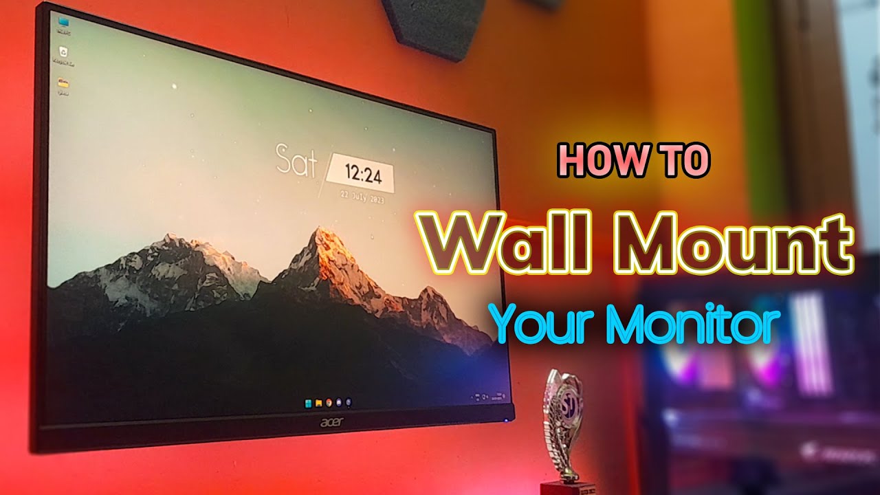 How to Wall Mount your Monitor the Correct Way | VESA Mount Tutorial