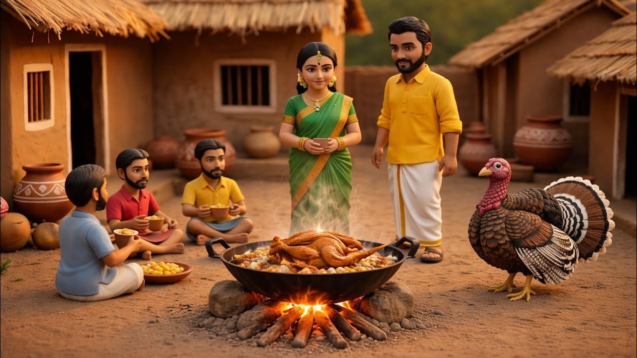 Village Style Turkey Cooking 🔥 | Desi Gaon Ka Special Dawat