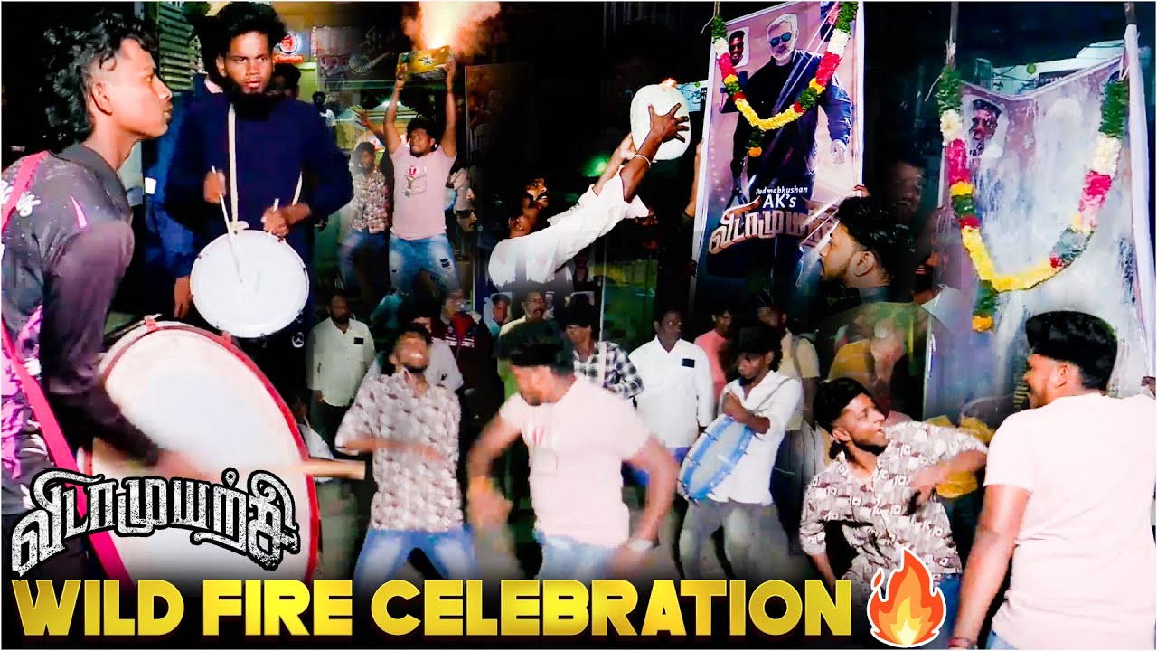 Vidaamuyarchi FDFS Celebration | Ajith | Trisha | Arjun | Magizh Thirumeni | Anirudh