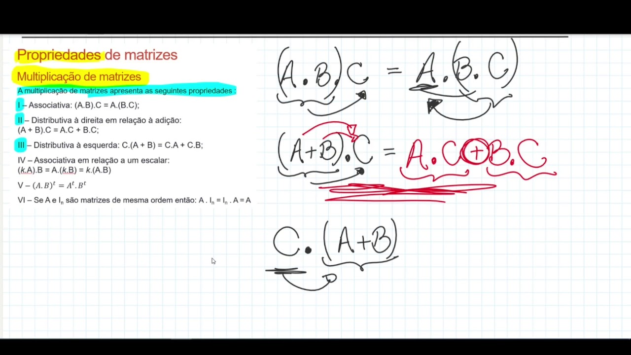 21 Multiplicação de matrizes   Propriedades