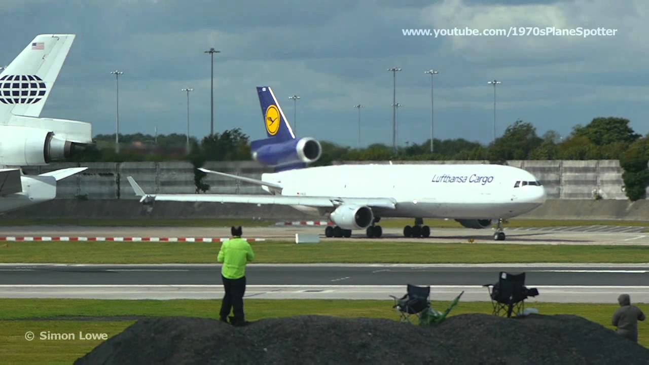 A rare sight at Manchester - 2 MD-11 Beauties.