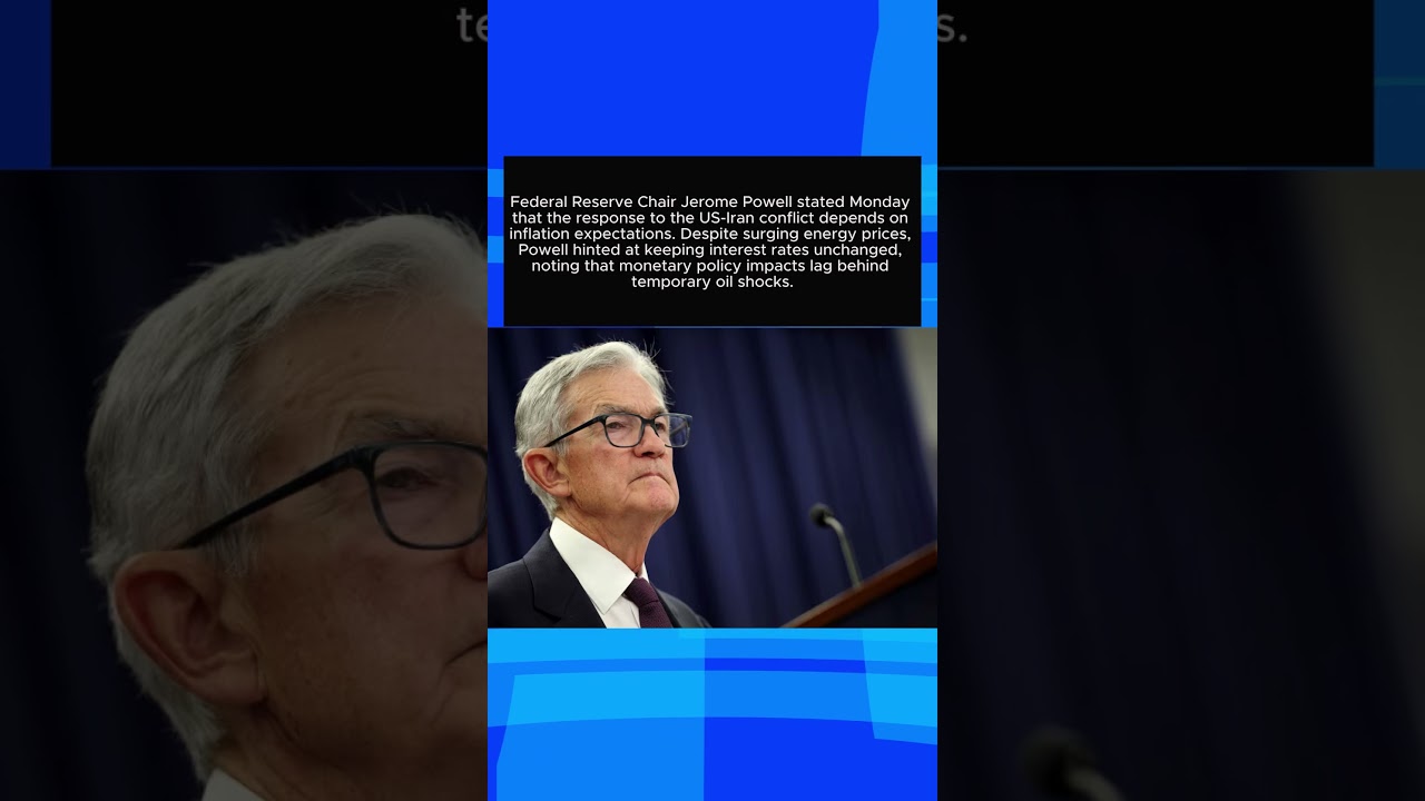 Fed Monitors War&rsquo;s Inflation Impact #shorts #JeromePowell #FederalReserve
