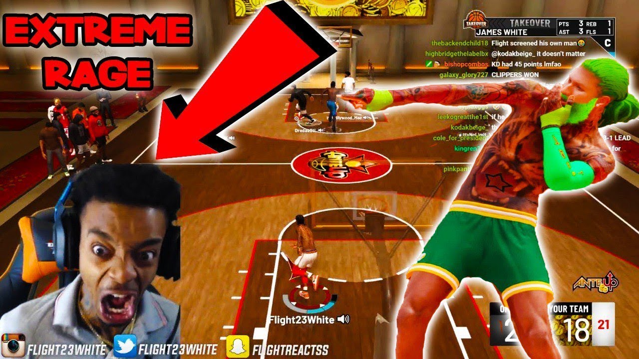 i troll FlightReacts while he was live streaming ..🤣😂😂 he bust a vein in his forehead NBA 2k19