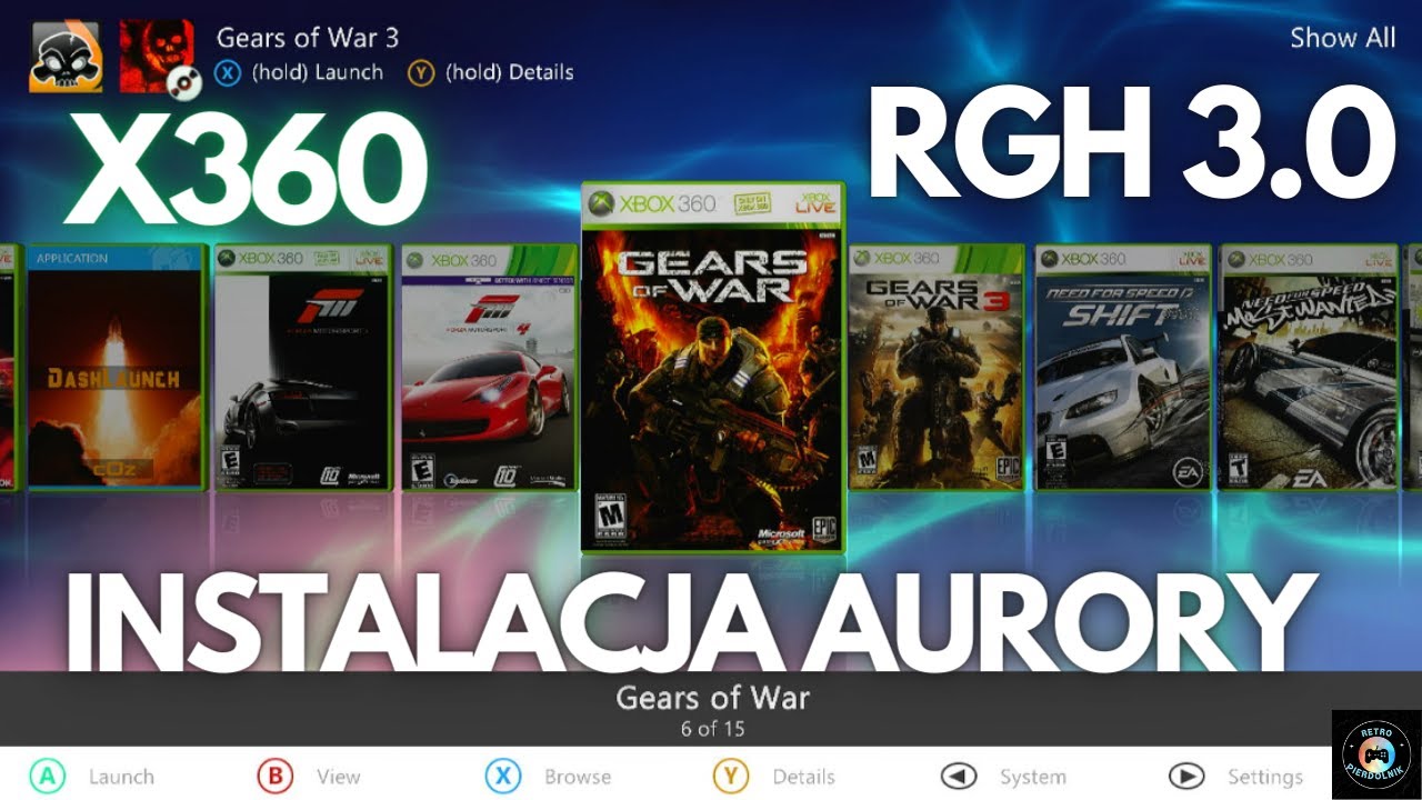 Aurora Dashboard w Xbox 360 z RGH 3 / instalacja Dashboardu Aurora & nowy dysk twardy w X360 Slim