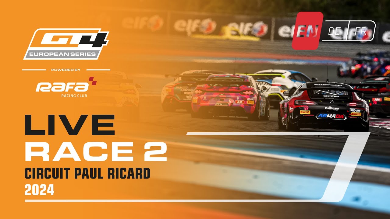 LIVE | Race 2 | Circuit Paul Ricard | GT4 European Series powered by Rafa Racing Club 2024 (Eng)