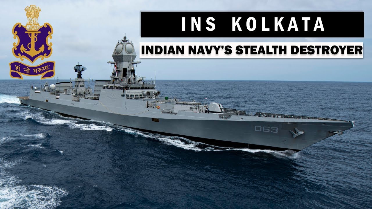 INS Kolkata : Stealth guided-missile destroyers of the Indian Navy 🇮🇳 #indiannavy #destroyer