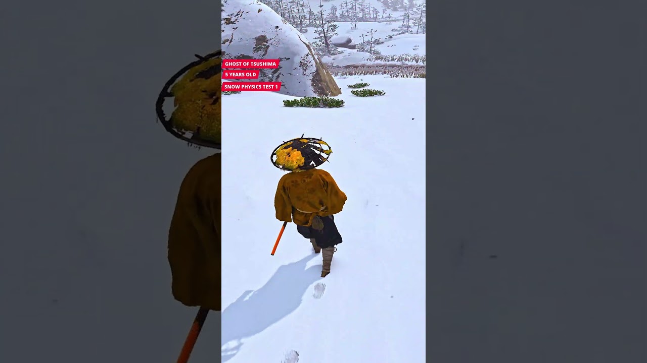 SNOW PHYSICS TEST 1 || Black Myth: Wukong vs Ghost of Tsushima #shorts