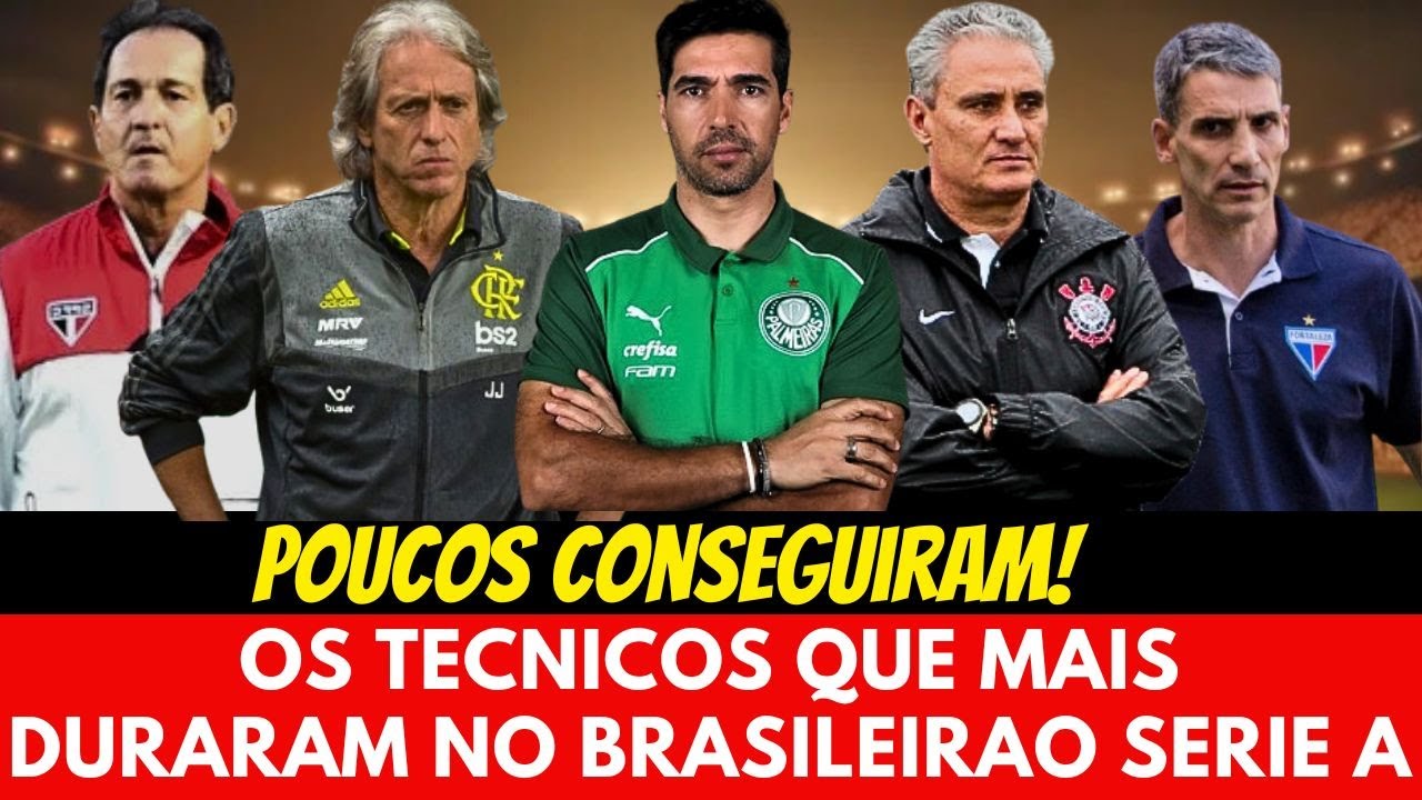 Os 20 TECNICOS MAIS LONGEVOS DA SERIE A DO BRASILEIRAO (RANKING HISTORICO)