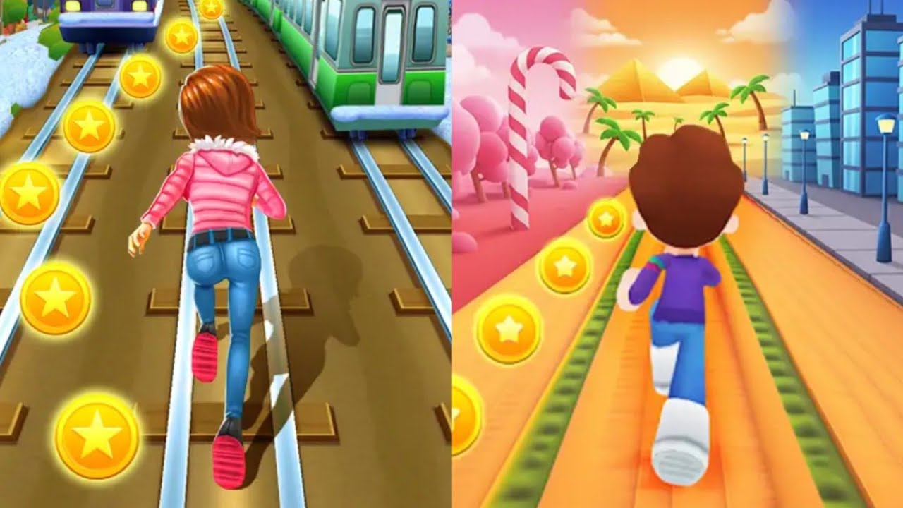 Subway Princess Runner VS Kooply Run: геймплей для iOS и Android