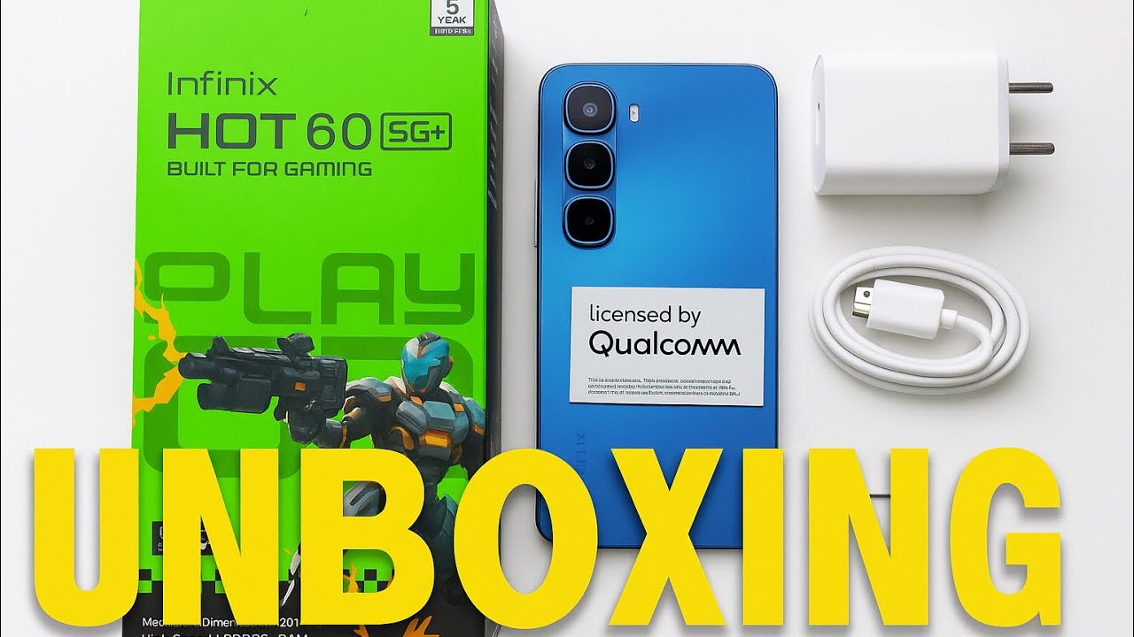 Infinix Hot 60 5G+ Unboxing 🔥 Review| 120Hz Display, AI Button, 90FPS Gaming Under ₹10,000 #infinx 