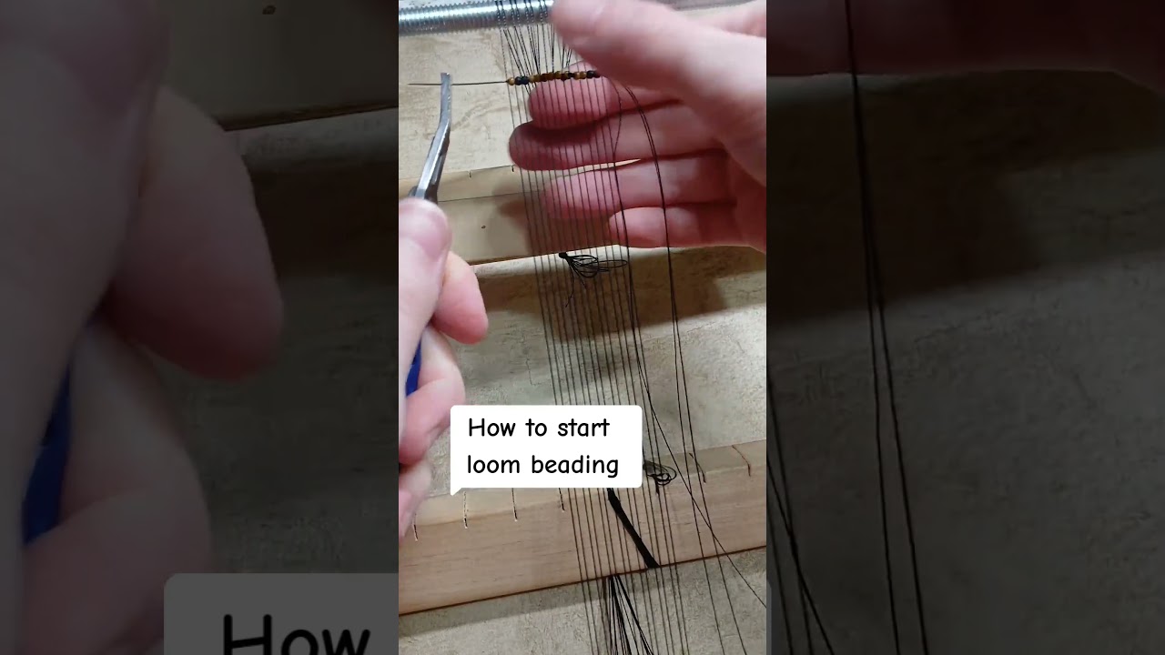How to start loom beading #loombeading #bracelet #weavingloom #handmade #beadweaving