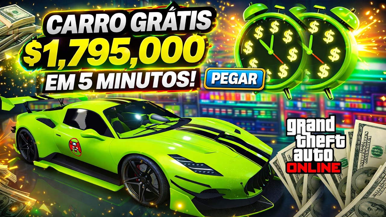 GTA ONLINE CARRO GRATIS SEM BUG DE 2 1,795,000 EM 5 MINUTOS