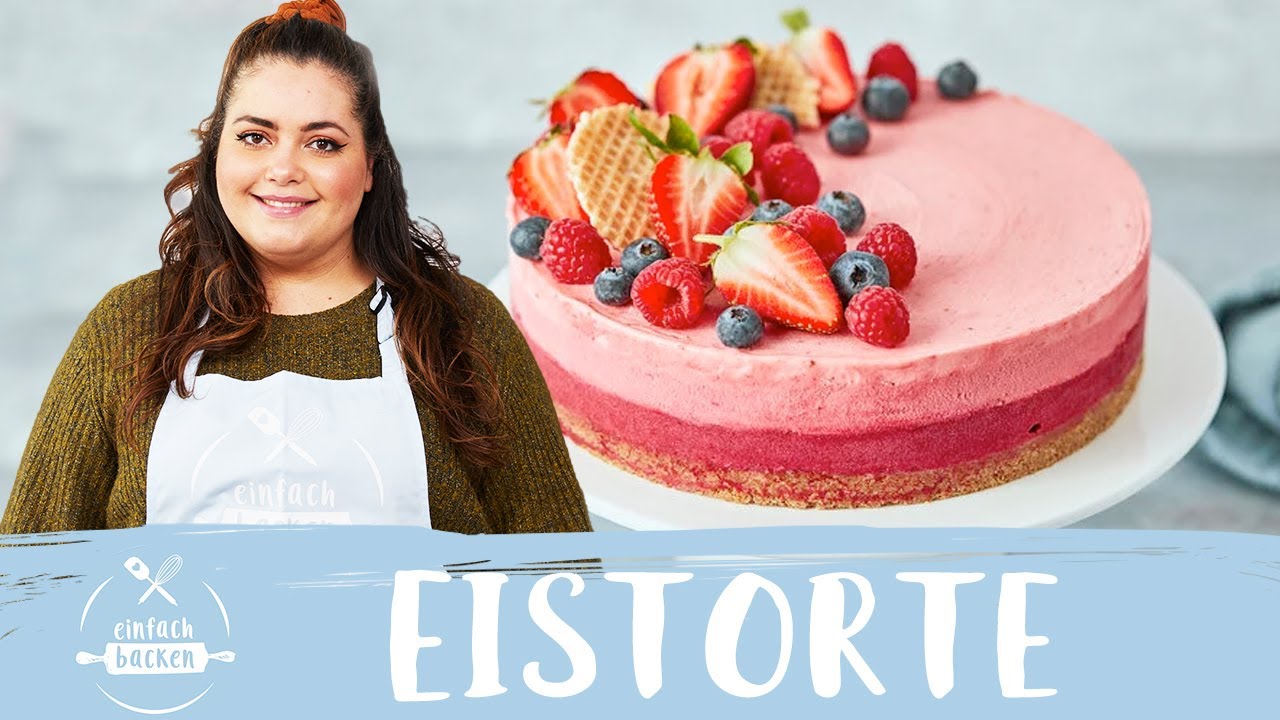 Eistorte mit Fr&uuml;chten und Keksboden!🍦😋 I Einfach Backen