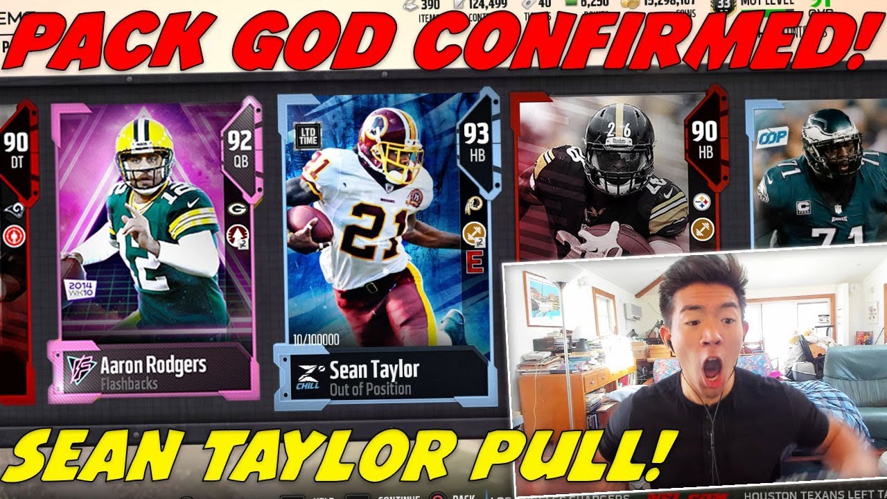 PACK GOD CONFIRMED! WE PULLED SEAN TAYLOR & MORE! Madden 18 Pack Opening