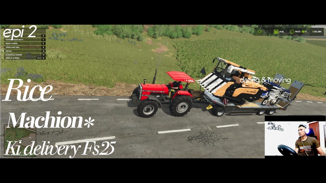 Store say farm house tak ka safar Rice machion ki dilvery Fs 25 epi 2 #farmingsimulator25  #fs25