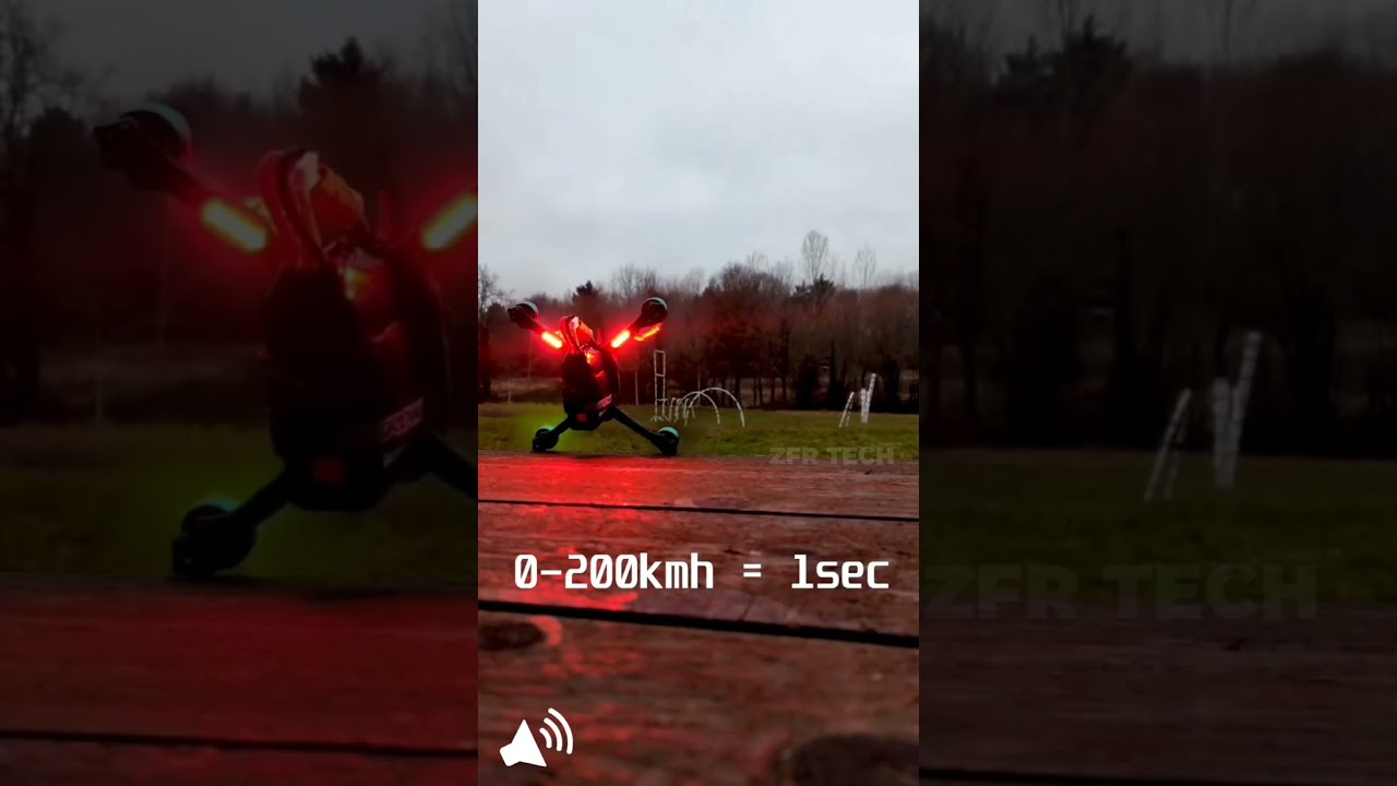 WORLD FASTEST DRONE | 0 -200Kmh = 1 sec | ZFR TECH | DRONE SPEED TEST | DRONE TEST #shorts