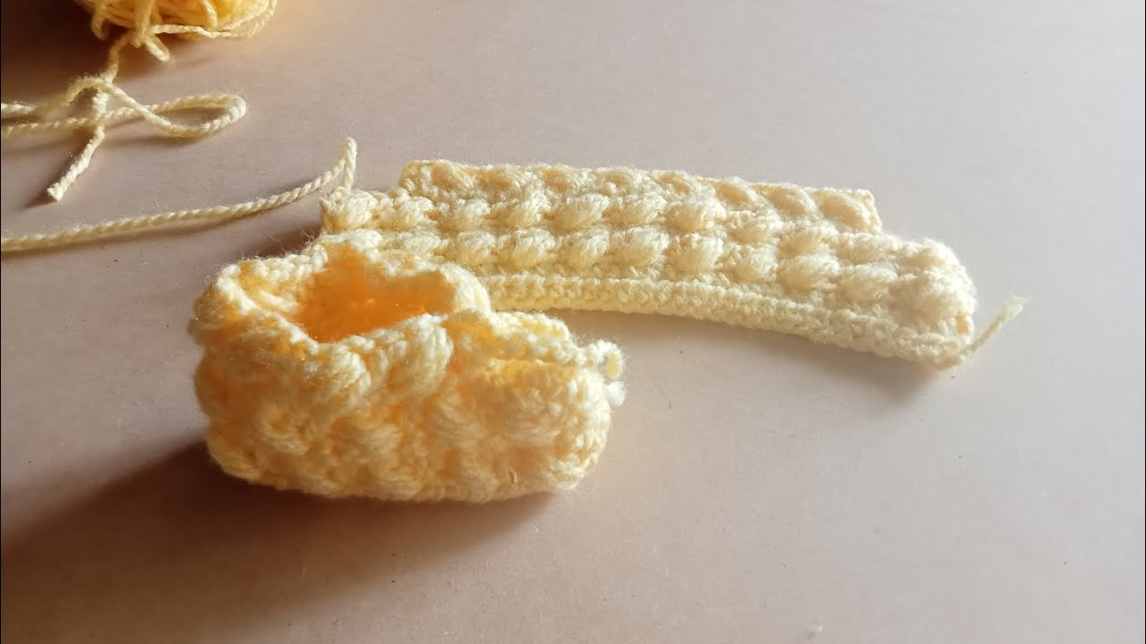Como tejer zapatito para bebe a crochet (3-6) meses 