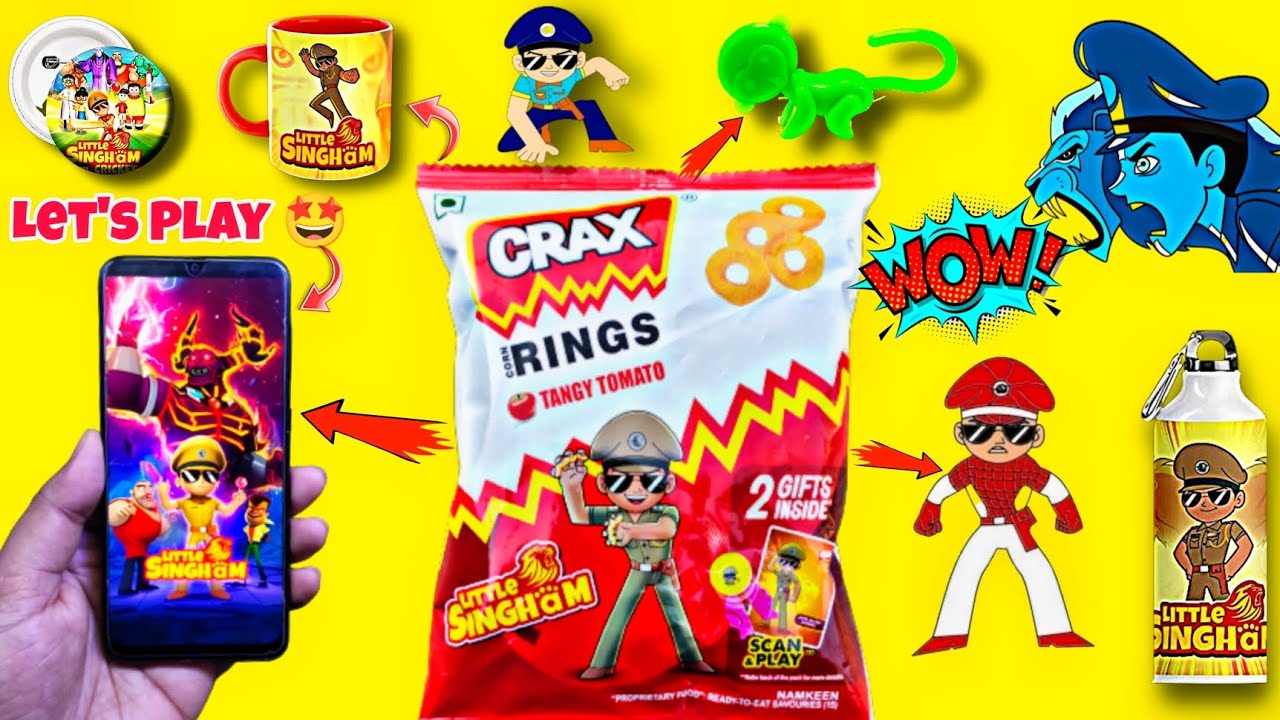 🤩 Crax Rings Little Singham 2 Gifts Inside 😍 | Snacks Unboxing ❤️ | Free Gifts Inside 🤩🔥
