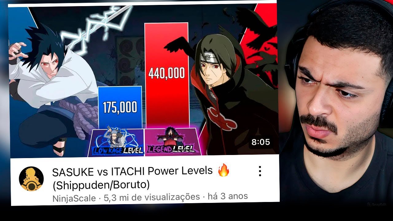 KAMUZ REAGE: SASUKE vs ITACHI Power Levels 🔥 (Shippuden/Boruto)