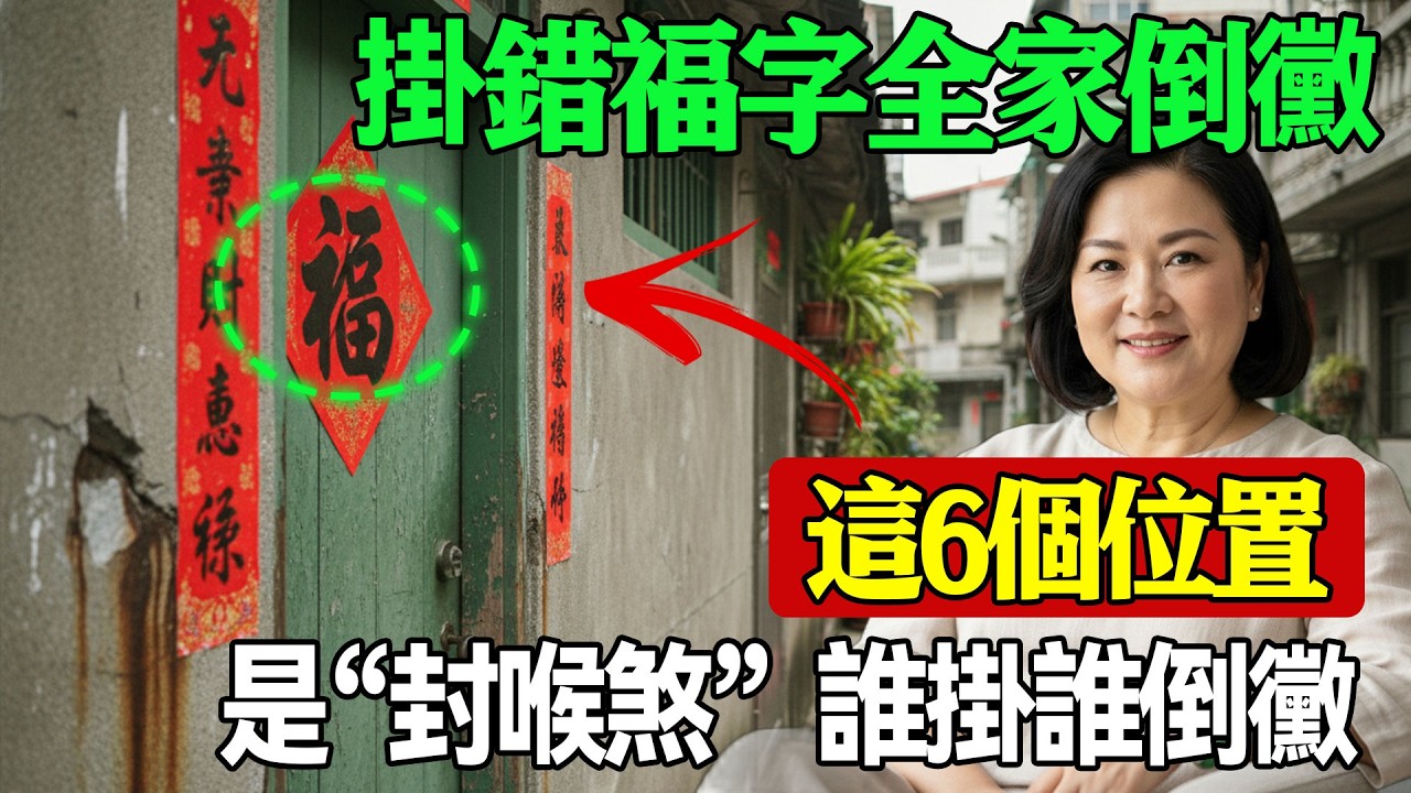 2026火馬年福字千萬別亂貼！這6個地方貼錯“財神進不來”，全家恐破財招災！#2026火馬年 #貼福字禁忌 #過年風水