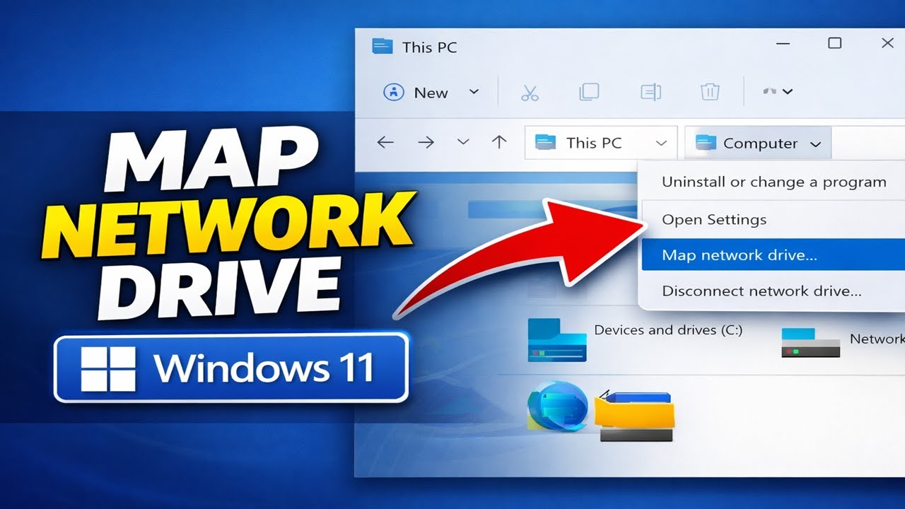 How to Map a Network Drive in Windows 11 | Shared Drive Setup