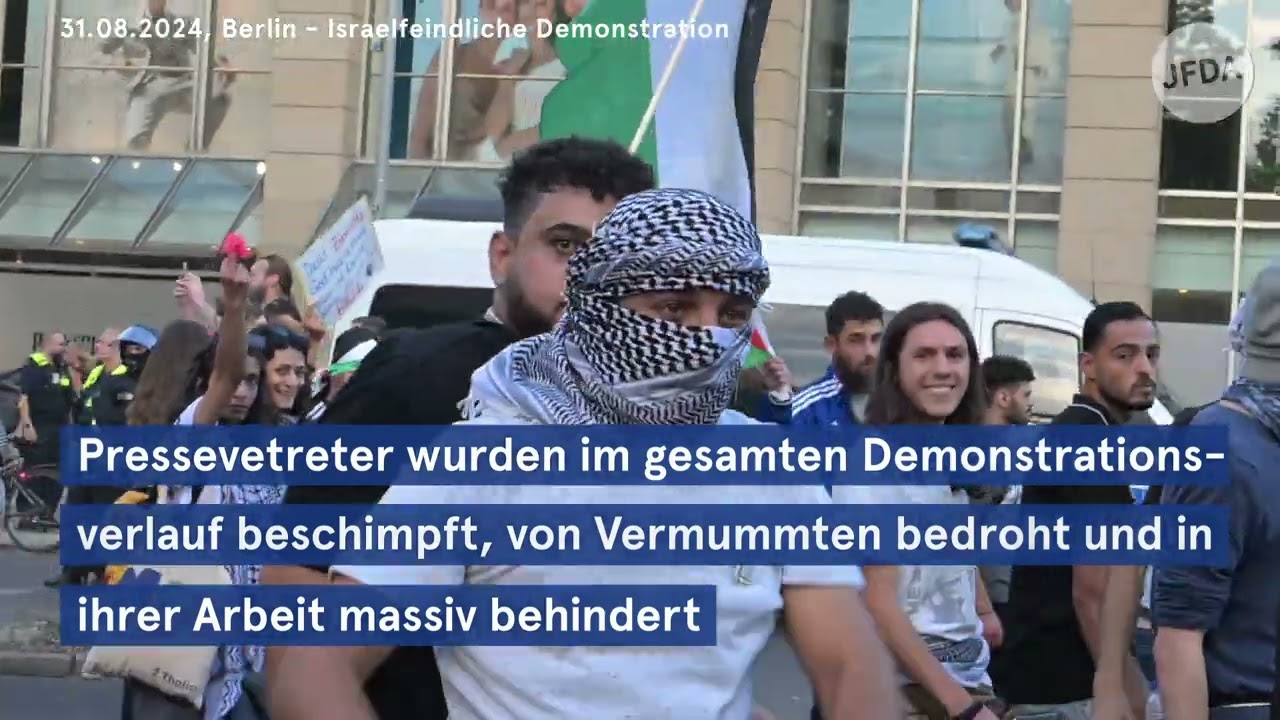 Angriffe auf Pressefreiheit und Hass auf Israel - 31.08.2024, Berlin