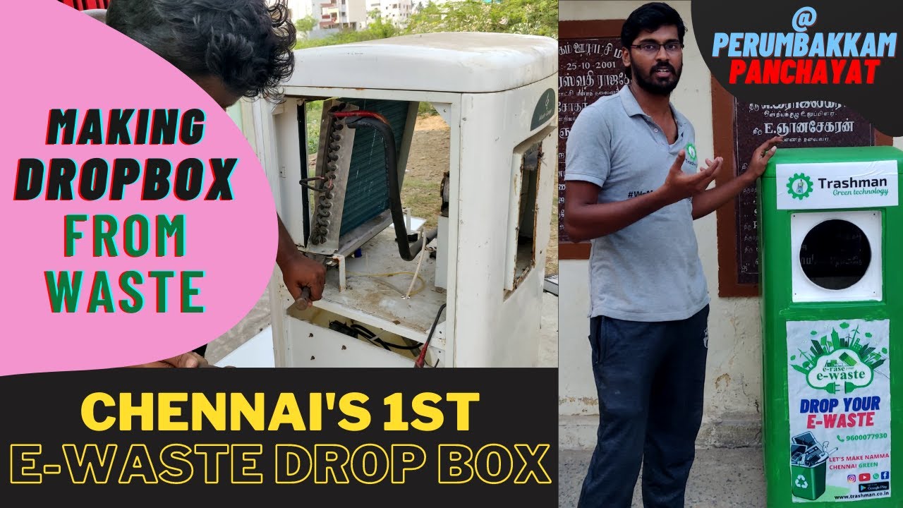 Chennai's 1st upcycled E-Waste DropBox |  Upcycing dropbox from waste | Trashman |