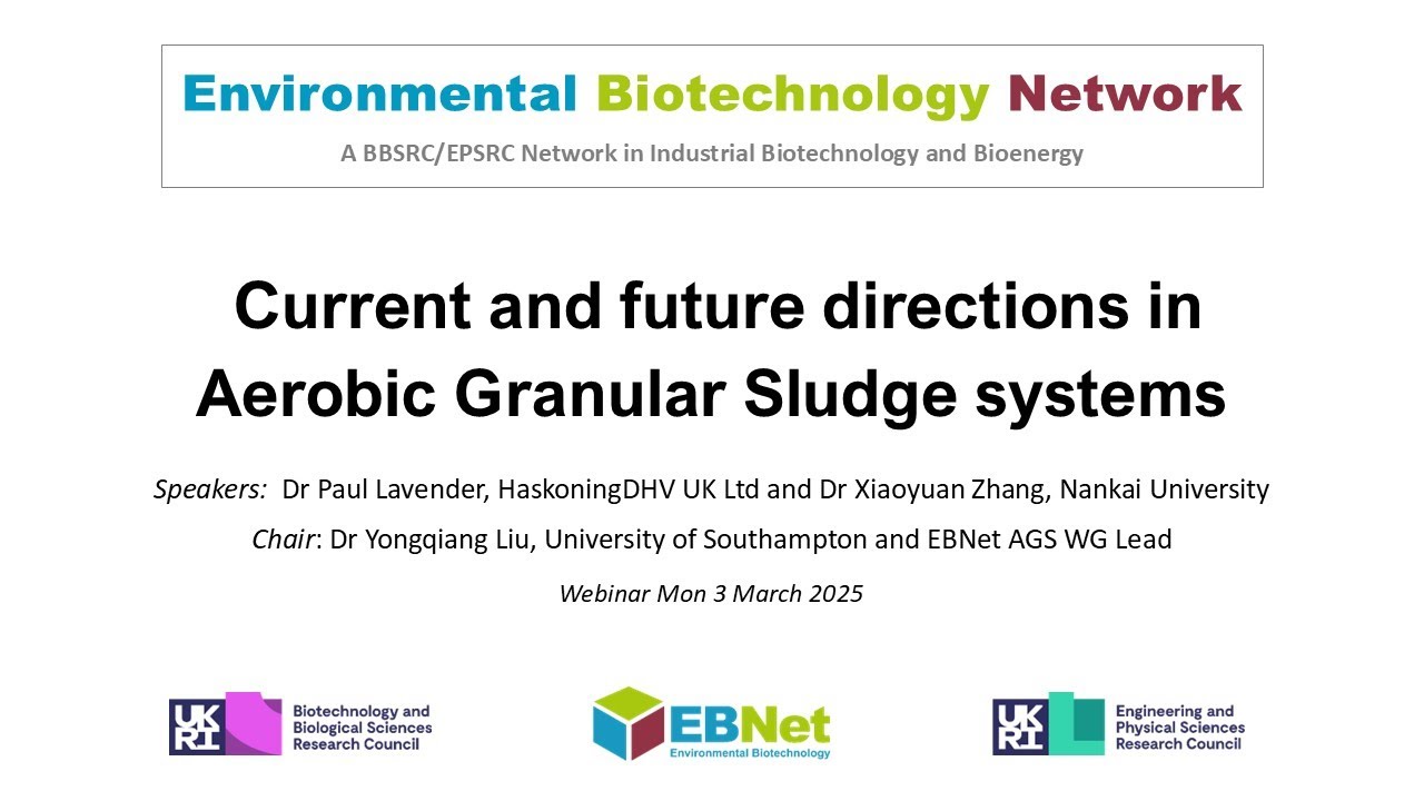 Aerobic Granular Sludge - webinar 3 March 2025