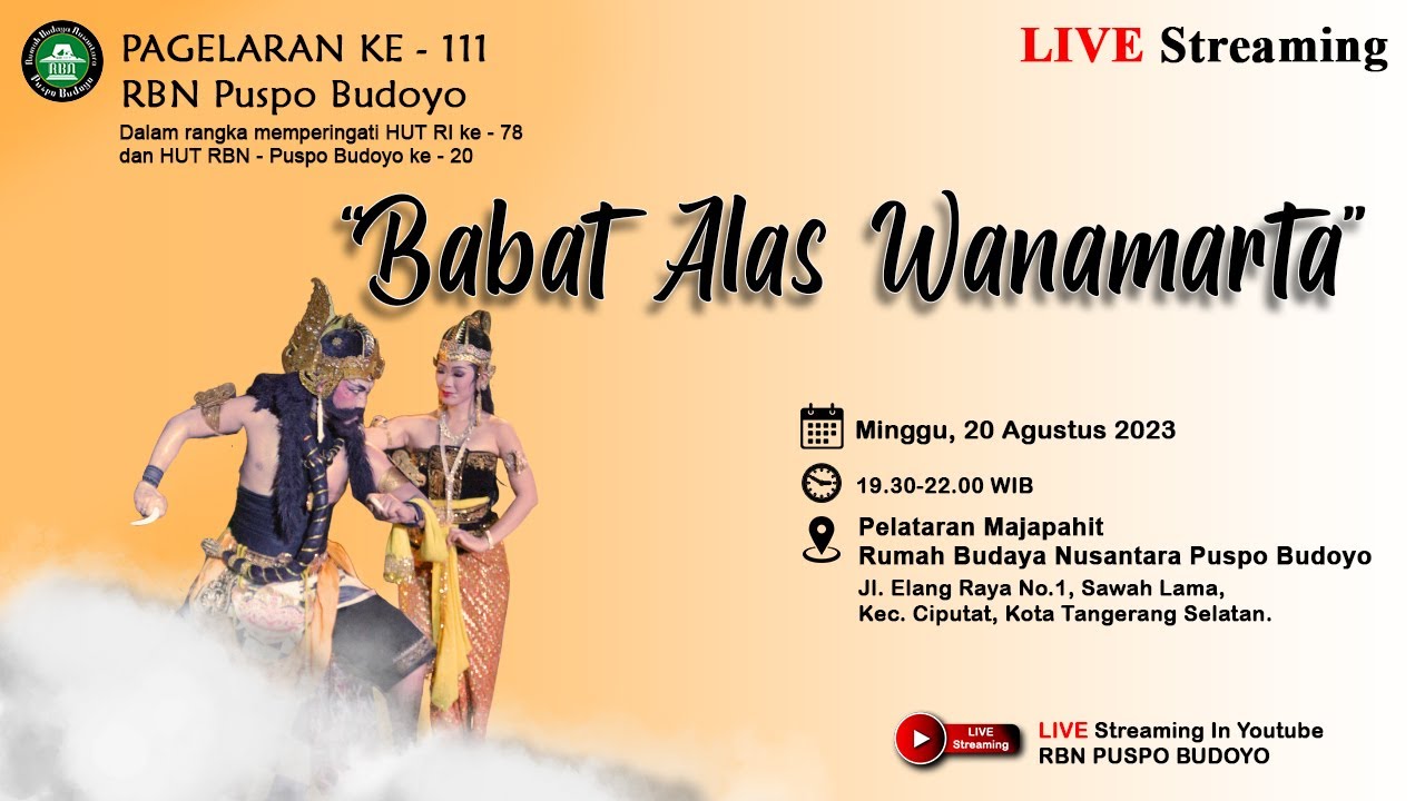 Panggung Wayang Orang | BABAT ALAS WONOMARTO |Milenial RBN Puspo Budoyo