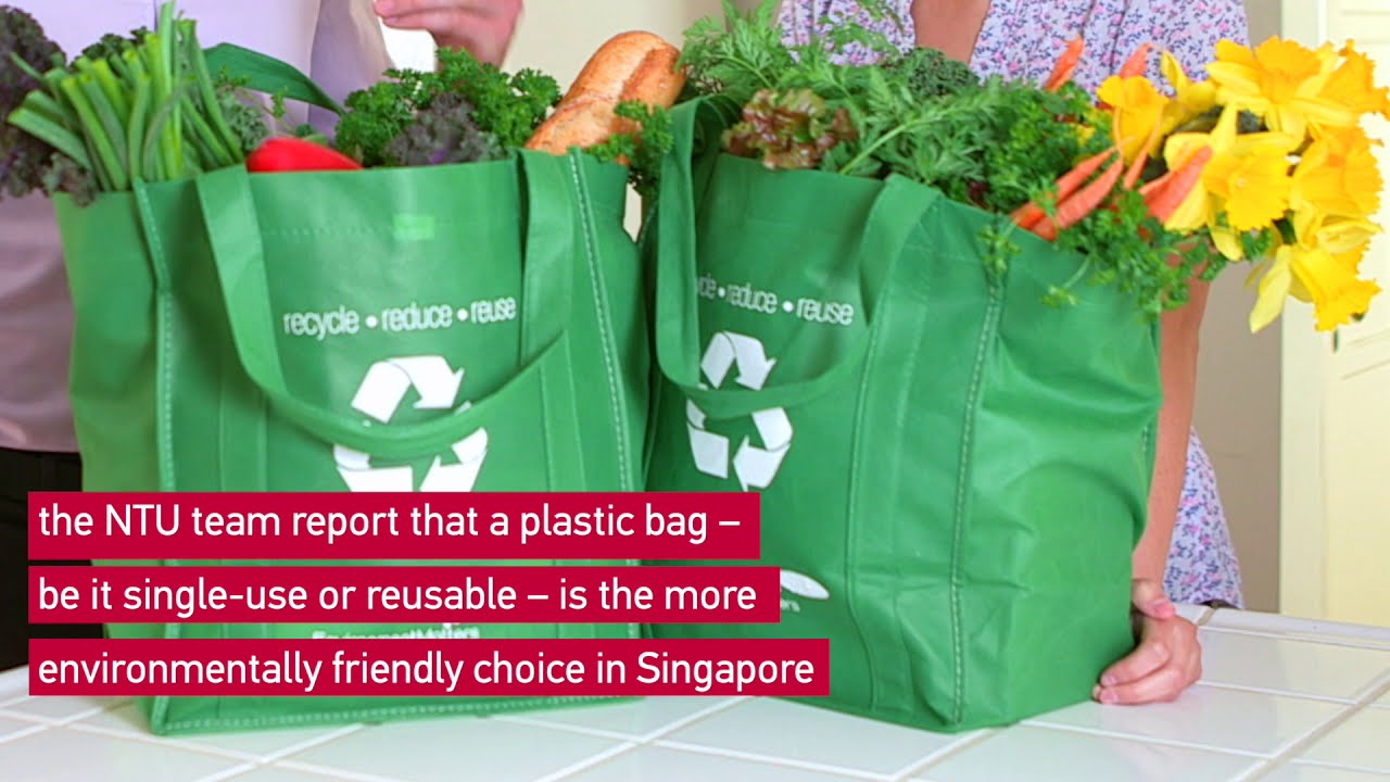#NTUsg research shows that reusable plastic bags could be more eco-friendly than paper & cotton bags