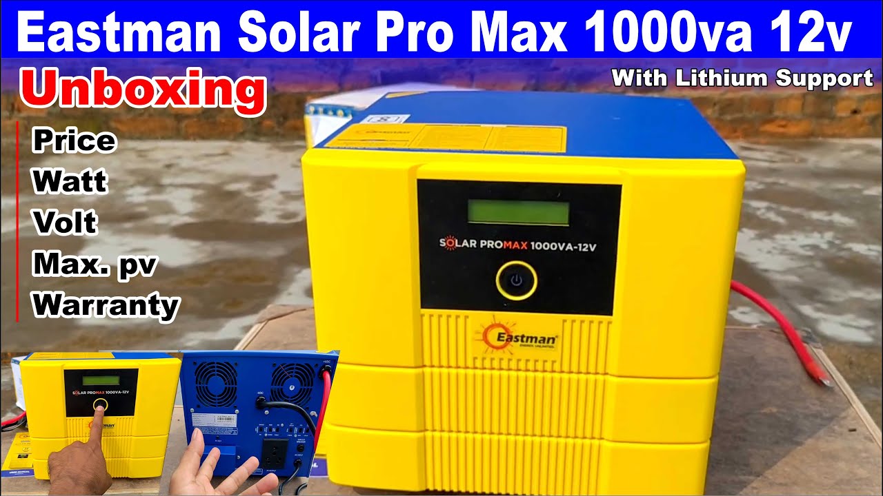 Eastman solar pro max 1000va 12v | Eastman solar inverter | Unboxing, Price, Warranty, Panel support