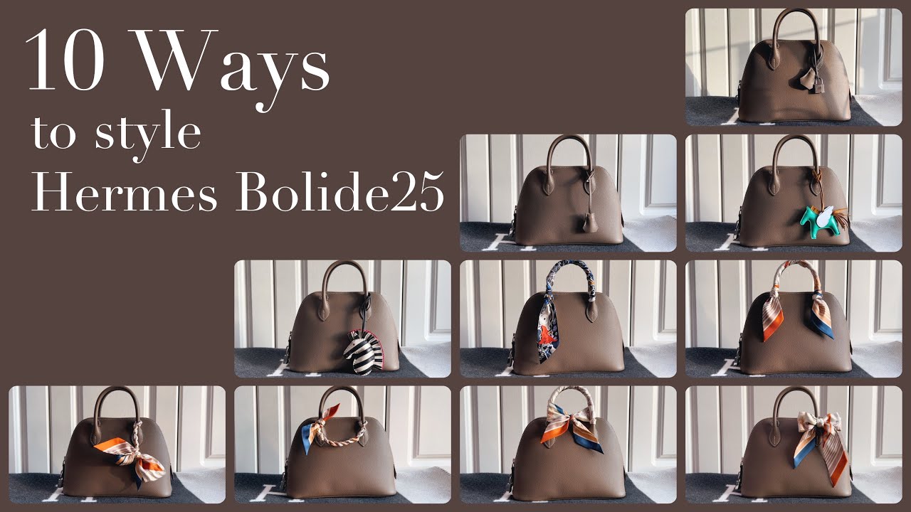 10種愛馬仕保齡包花式打扮｜10 Ways to style Hermès Bolide25｜ Twilly｜小飛馬Rodeo Pegase｜斑馬掛件 Geegee Savannah zebra